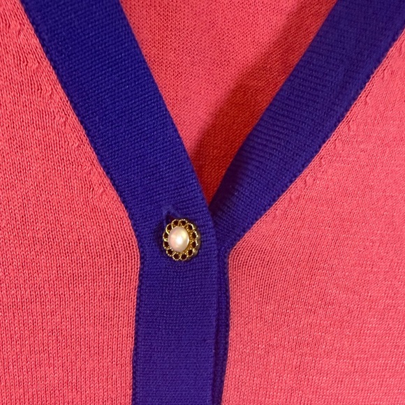 Lilly Pulitzer Pink Sweater with Blue Accents - Picture 5 of 6